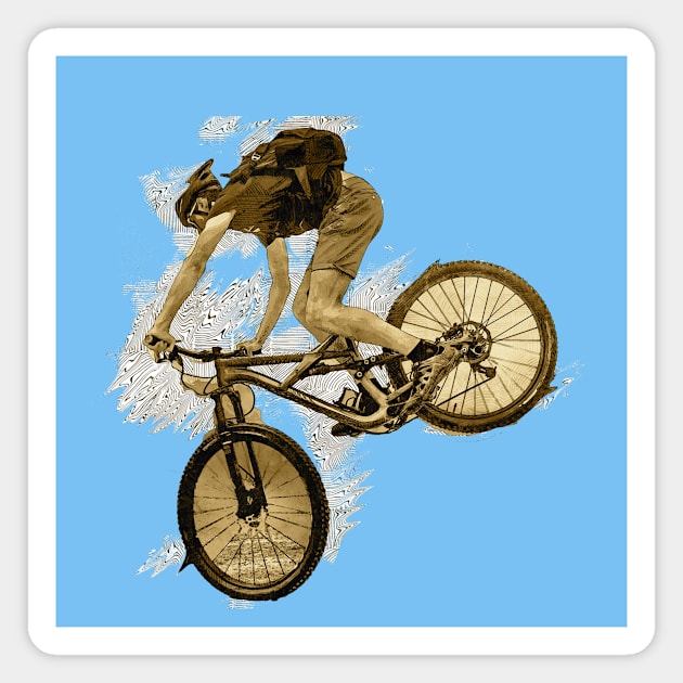 Downhill mountain biking Magnet by marleks